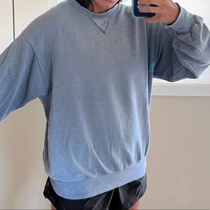 Oversized vintage blue washed crewneck